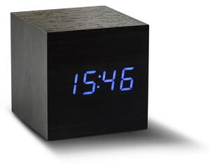 Cube Click Clock fekete ébresztőóra kék LED kijelzővel - Gingko
