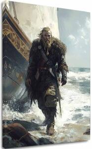 A kép a vásznon Viking a parton - Történelmi motívum