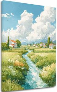 A kép a vásznon Summer Meadow - Landscape Motif