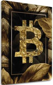 A kép vásznon Golden BITCOIN - Modern Cryptomotive