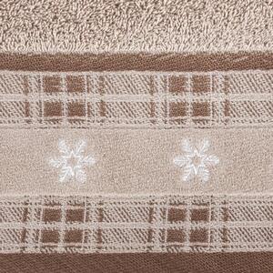 Pamut törölköző karácsonyi mintával bézs Szélesség: 70 cm | Hossz: 140 cm