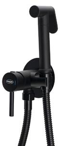 Aqualine Aqualine, Rejtett bidé csaptelep Stop spray-vel, tömlő 1,2 m, kerek, fekete matt, SK302B