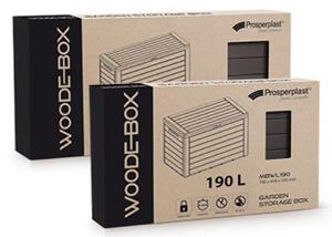 Prosperplast Kerti doboz WOODEBOX 190 l - sötétbarna 78 cm