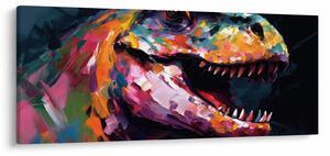 Kép - Dinoszaurusz, festészet (120x50 cm)
