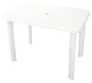 VidaXL fehér műanyag kerti asztal 101 x 68 x 72 cm