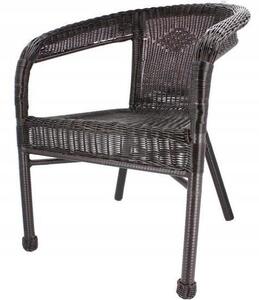 Kerti szék polirattan prémium barna GRD02-C-B