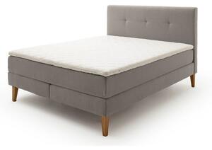 Világosszürke boxspring ágy 180x200 cm Stockholm – Meise Möbel