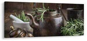 Kép - Teáskanna rozmaringgal (120x50 cm)