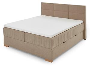 Bézs ágyneműtartós boxspring ágy 160x200 cm Tambo – Meise Möbel