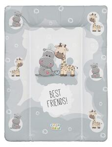 Babastar puha pelenkázó lap 50*70 cm - Best friend&#039;s szürke