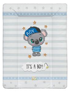 Babastar puha pelenkázó lap 50*70 cm - It&#039;s a boy ! koala szürke