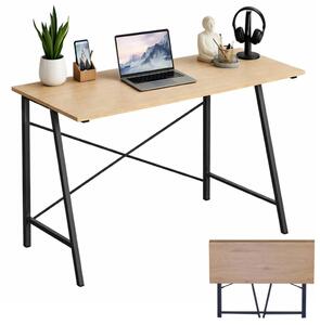 Intenso Home összecsukható íróasztal / számítógépasztal 100x46cm | Masszív fém váz, fekete - aranytölgy szín