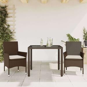 VidaXL Polyrattan Kerti Étkezőgarnitúra - 3 részes