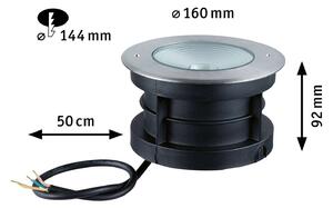 Paulmann Vanea LED padlóbeépített padlófény IP67, Ø 16cm, Alu / szürke / cink, Alumínium, Modern