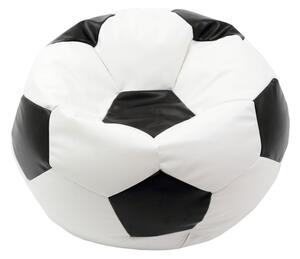 Baby Ball babzsákfotel - műbőr - fehér/fekete - 70 liter