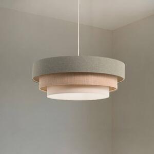 Maco Design Triniti függőlámpa, zöld/bézs/krém, Ø 60 cm, textil, dimmelhető, Zöld, Nappali / Étkező, Textil / szövet / selyem