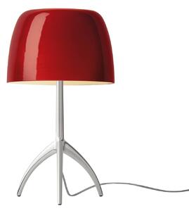 Foscarini Lumiere piccola alu/piros szabályozható, dimmelhető, Piros, Nappali / Étkező, Üveg, Dizájn