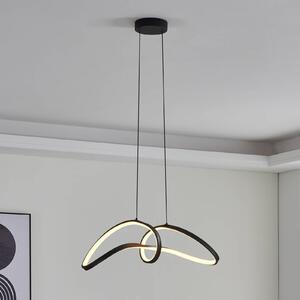 EGLO connect LED-es függőlámpa Calarossa-Z, fekete, alumínium, dimmelhető, Fekete, Nappali / Étkező, fém, Modern