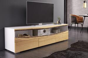 Stílusos TV asztal Kira 180 cm tölgy - fehér