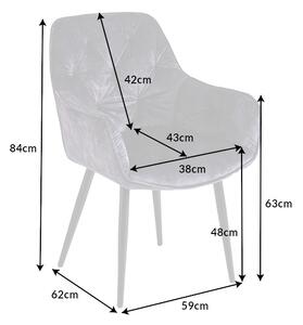 Design szék Garold szürke bársony
