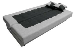 MALENA kanapé ágykiemelő szerkezettel, szürke + fekete