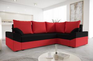 DAGMAR tágas és modern ülőgarnitúra - piros / fekete