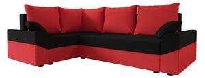 DAGMAR tágas és modern ülőgarnitúra - piros / fekete