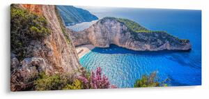 Kép - Navagio strand, Görögország (120x50 cm)