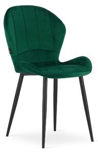 TERNI zöld bársony szék fekete lábakkal
