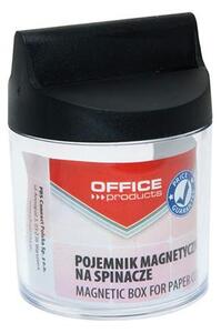 Gemkapocstartó, mágneses, kerek, OFFICE PRODUCTS, átlátszó-fekete (D8441199)