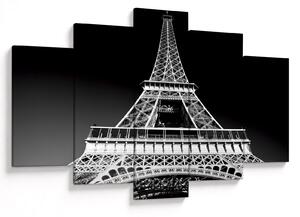 Kép - Eiffel-torony, fekete-fehér (150x105 cm)