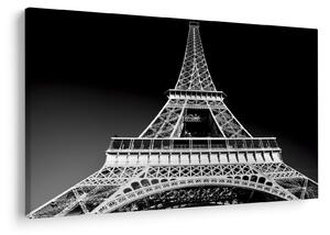 Kép - Eiffel-torony, fekete-fehér (90x60 cm)