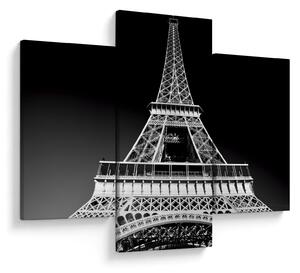 Kép - Eiffel-torony, fekete-fehér (90x60 cm)