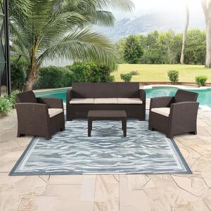 Avenberg IBERIA Nagy rattan szett - barna rattan