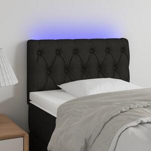 VidaXL fekete szövet LED-es fejtámla 80 x 7 x 78/88 cm