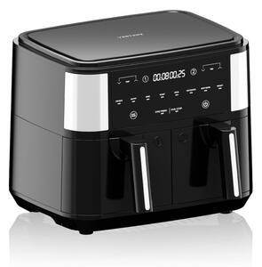 Airfryer forrólevegős fritőz, 2600 W, 8 Program, 2x 4.5 L kapacitás, Led kijelző, fekete