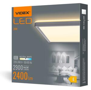 Design LED Videx 18 W-os ø292 mm fehér színű négyzet alakú natúr fehér mennyezeti lámpa