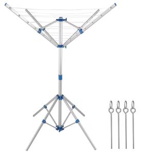 Monzana FALCO alumínium ruhaszárító állvány, 103×168 cm, ezüst