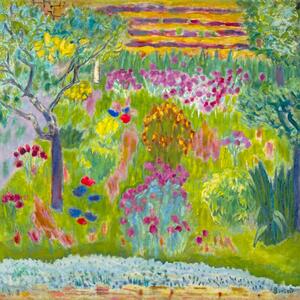 Reprodukció The Garden (Vintage Bright Vibrant Retro Square Landscape Painting) - Pierrre Bonnard