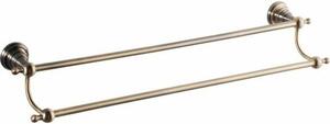 SAPHO 1318-11 Gyémánt dupla törülközőtartó 60 cm,bronz