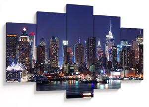 Kép - New York-i felhőkarcolók megvilágítva (150x105 cm)