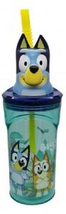 POHÁR SZÍVÓSZÁLAS 3D 360ML BLUEY