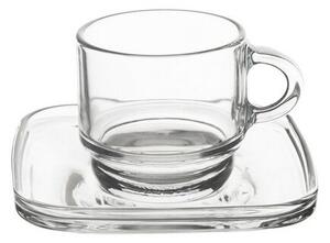 Orion üvegpohár készlet csészealjjal Cozy 6 db ,0,091 ml, 91 ml