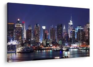 Kép - New York-i felhőkarcolók megvilágítva (90x60 cm)