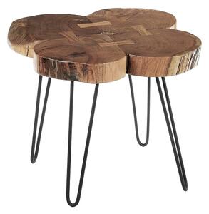 Tárolóasztal akácfa asztallappal 50x50 cm Nandri – Premier Housewares