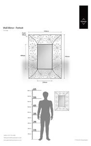 Fali tükör 56x70 cm Floret – Premier Housewares