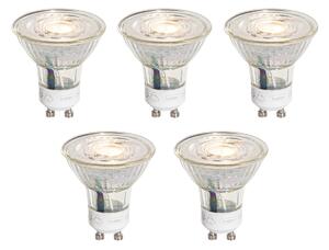 5 darabos GU10 50mm 3 lépésben színhőmérséklet-szabályozható LED izzó, 4.9W 450 lm 2000-2700K