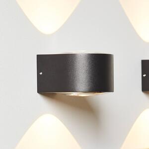 LOOM DESIGN Frey LED fali lámpa IP65 2x6W fekete színű, Fekete, Alumínium, Modern