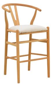 Scaun de bar Wishbone, Bej, 51x60x95 cm
