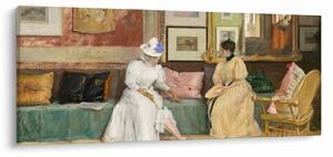Kép - William Merritt Chase, A Friendly Call, reprodukciók (120x50 cm)